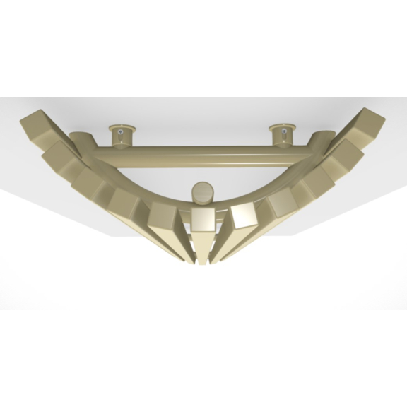 TERMA Triga AW E dizajnový radiátor - upevnenie na stenu - tvar