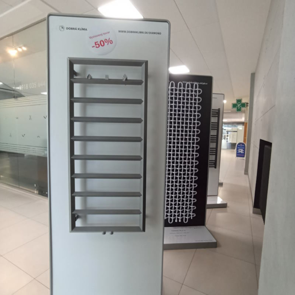 TERMA Diamond vodný kúpeľňový radiátor - showroomový radiátor