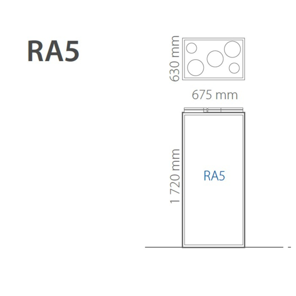 Atrea DUPLEX RA5 800/420 rekuperačná jednotka - rozmery