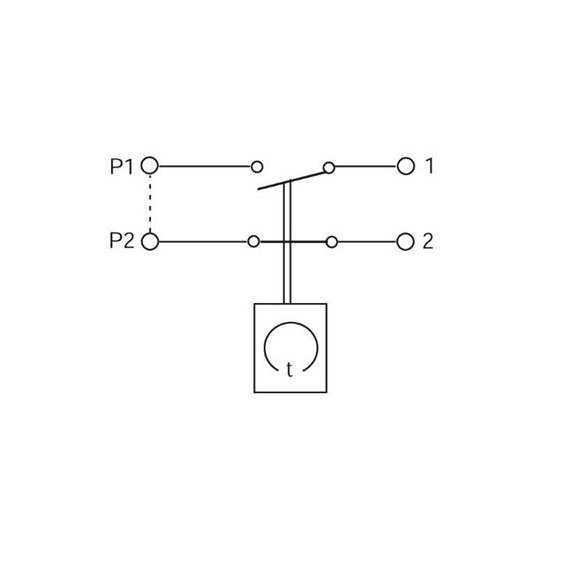 Systemair T 120 časový spínač - Schéma zapojenia