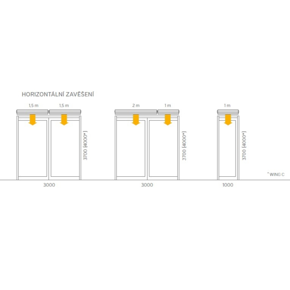 VTS WING E200 (EC) vzduchová dverná clona s elektrickým ohrevom - montáž