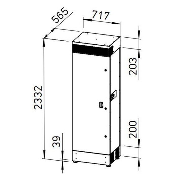 Helios AirPal 900U čistička vzduchu - rozmery
