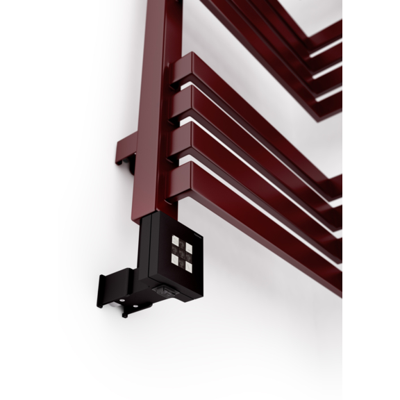 TERMA Incorner elektrický rohový radiátor 1275x350 RAL3005 detail