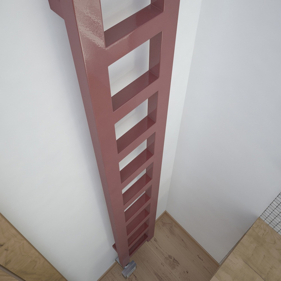 TERMA Easy vertikálny radiátor pohľad zhora