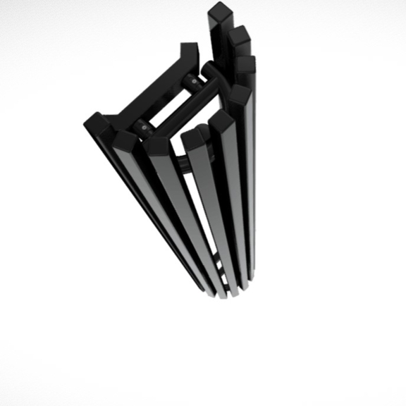 TERMA Triga ANC E dizajnový radiátor farba Metallic Black