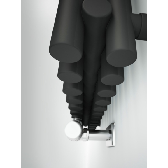 TERMA Tune VWD dizajnový radiátor 1800x690 farba Soft RAL9005 na stenu - detail