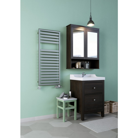 TERMA Lukka kúpeľňový radiátor Silver Matt do kúpeľne