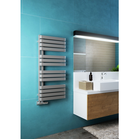 TERMA Warp S dizajnový radiátor 1110x500 RAL 7042 moderná kúpeľňa