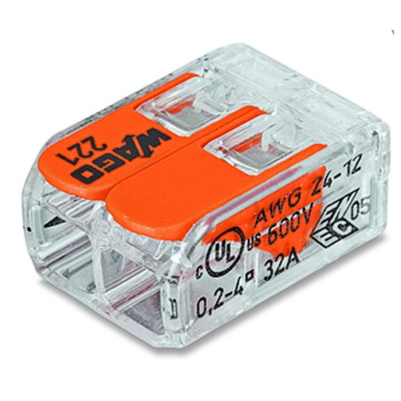 Svorka 2x0,2x4mm2 (WAGO)