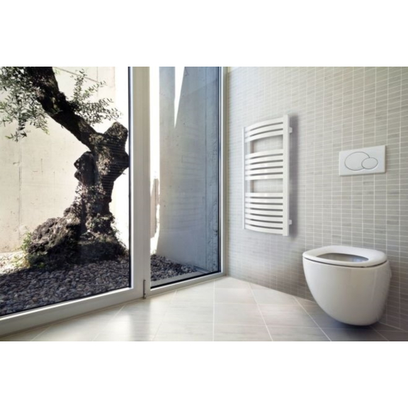 TERMA Dexter kúpeľňový radiátor 860x500 RAL9016 - moderný interiérový dizajn