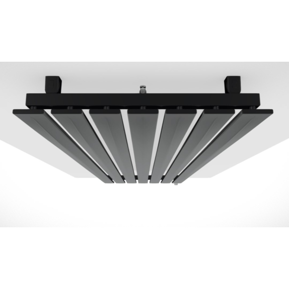 TERMA Pier dizajnový radiátor 1800x580 farba Metallic Black na stenu