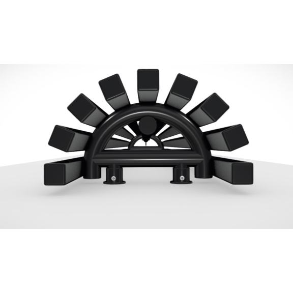 TERMA Triga AN E dizajnový radiátor 1700x280 farba Metallic Black detail polkruh