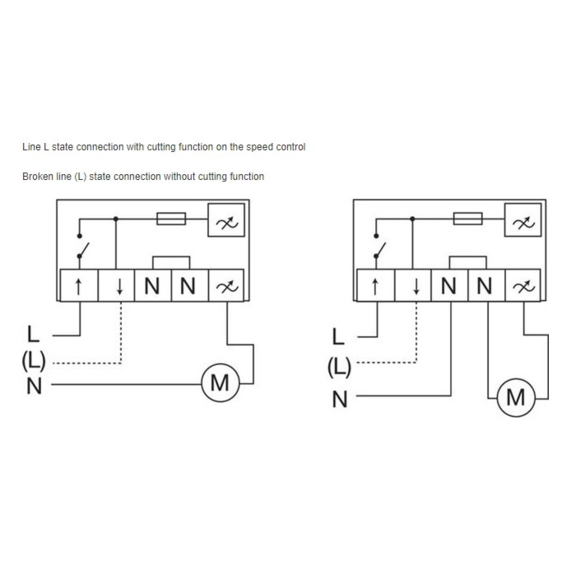 Systemair REE regulátor pre kruhové ventilátory - schéma zapojenia