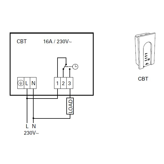 Frico CBT časový spínač - zapojenie
