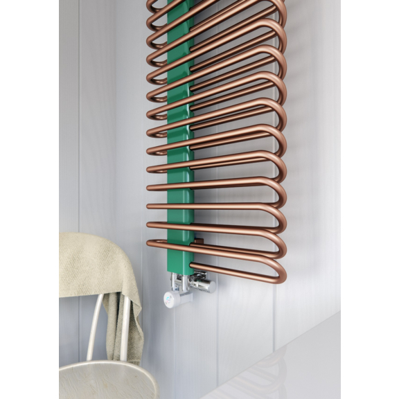 TERMA Michelle elektrický dizajnový radiátor 1200x500 farba RAL6000 - detail