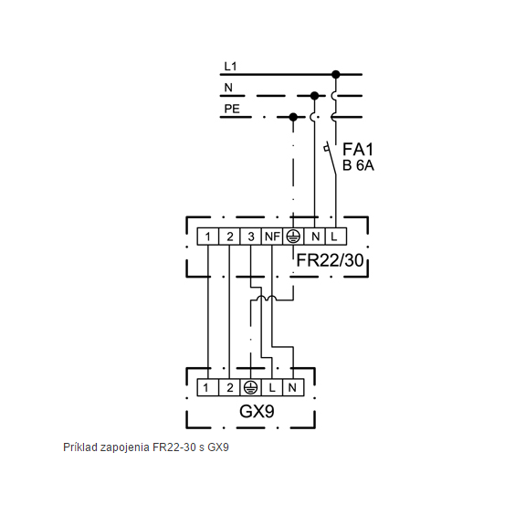 Xpelair FR 22/30 regulátor - schéma zapojenia