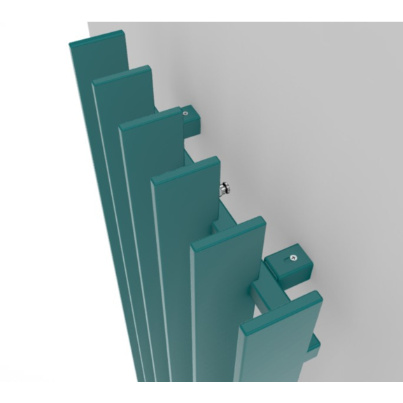 TERMA Cyklon V dizajnový radiátor 1600x495  RAL 5021 detail zhora