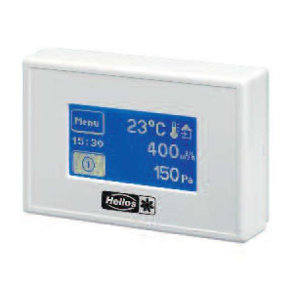 Helios KWL EC 700 D rekuperačná jednotka - ovládač