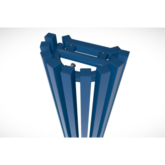 TERMA Triga ANC dizajnový rohový radiátor RAL 5002 - detail