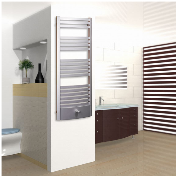 TERMA Dexter Pro kúpeľňový radiátor 1220x500 farba Chrome effect - v interiéri