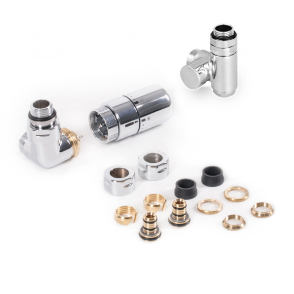 Terma trojosá termostatická sada ventilov s možnosťou kombinovaného pripojenia - ľavá