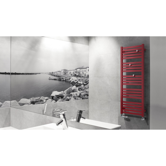 TERMA Marlin kúpeľňový radiátor 1185x430 RAL 3017 moderný dizajnový interiér