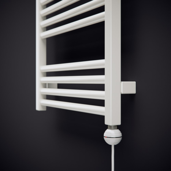 TERMA Fiona elektrický kúpeľňový radiátor detail RAL9016