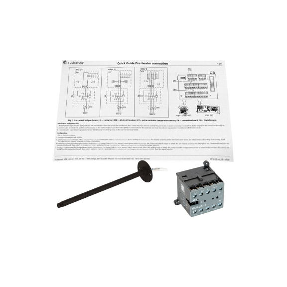 Systemair sada na pripojenie el. predohrevu CB