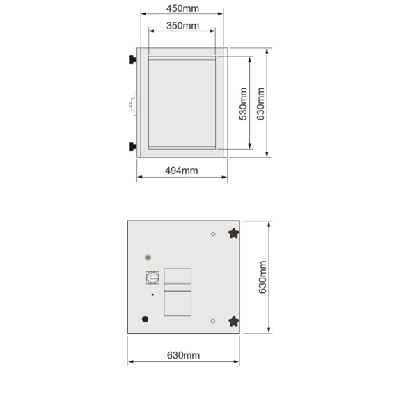 Purified Air UV-C 1500 - rozmery