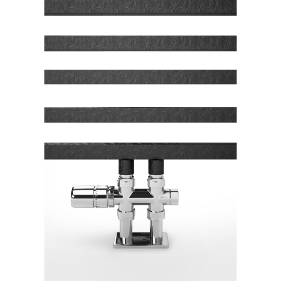 TERMA Bone DW kúpeľňový radiátor farba Black Crocodile detail