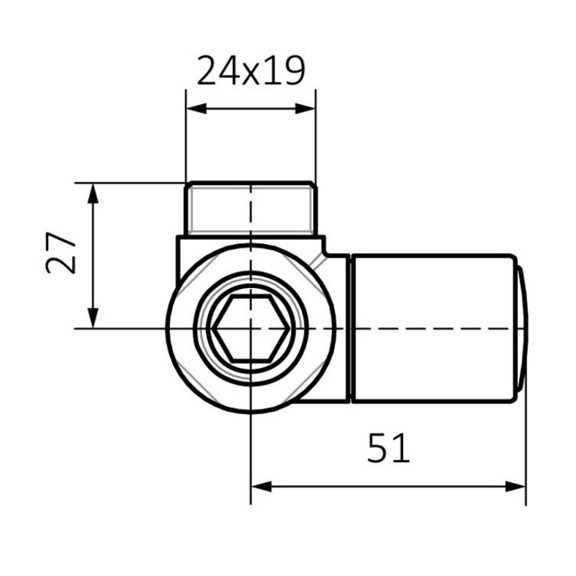 Terma trojosá regulačná sada ventilov - rozmery