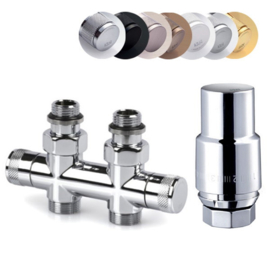 SR Tondera stredový priamy ventil 0692 s dvojitou spiatočkou a hlavicou Domus